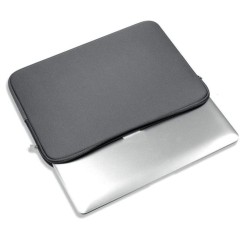 Graue Neoprentasche für 15" und 15,6" Laptops