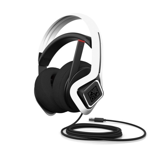 GAMING OMEN HP Mindframe Headset C-Media XearTM Technologie, FrostCap Kühlung, RGB Beleuchtung, Weiß, Km0 Box
