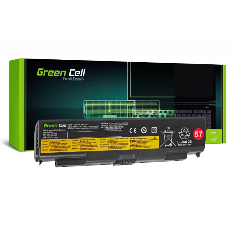Grüner Akku Lenovo ThinkPad T440P T540P T540P W540 W541 L440 L540 / 11.1V 4400mAh