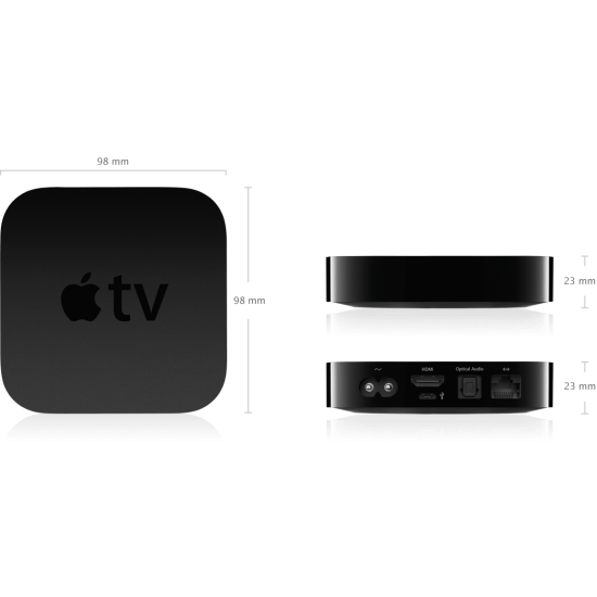 oUTLET!!! Apple TV (3. Generation, A1469), Schwarz