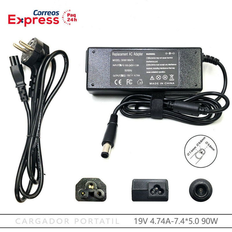 Adapter Ladegerät HP 90W 19V 4,74A 7.4x5.0mm