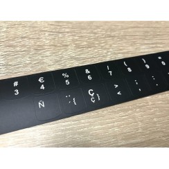 Tastatur Aufkleber Kit LENOVO THINKPAD IDEAPAD Spanisch RUNDE FORM 14mm x 14mm