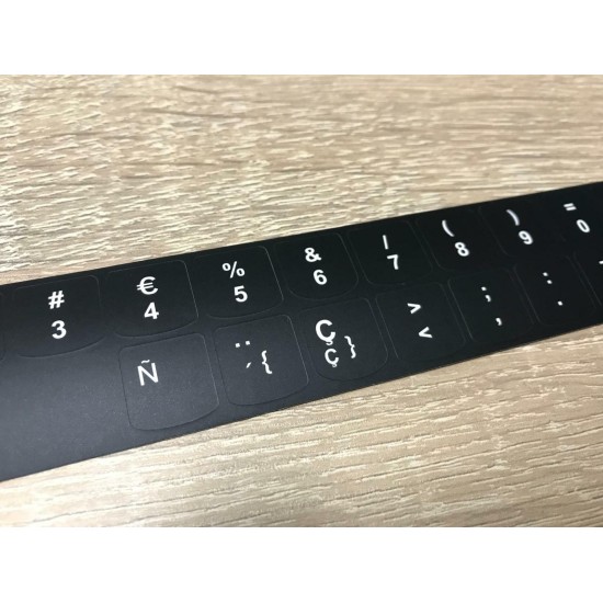 Tastatur Aufkleber Kit LENOVO THINKPAD IDEAPAD Spanisch RUNDE FORM 14mm x 14mm