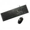 PCCASE Wired USB Keyboard + Mouse Kit Schwarz, Brandneu