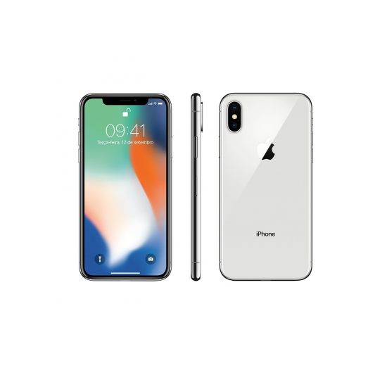 Apple IPhone X 256GB, Silber, A+