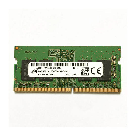 Micron RAM 8GB DDR4 SODIMM 1Rx16 PC4-3200AA-SCO-11 3200 mhz, 1.2 v, 260 Pins, Km0