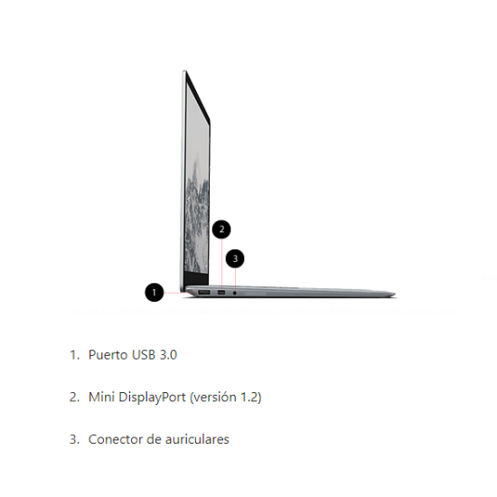 Microsoft Surface Laptop 1 i7 8GB 256GB Touch 13.5" Silber