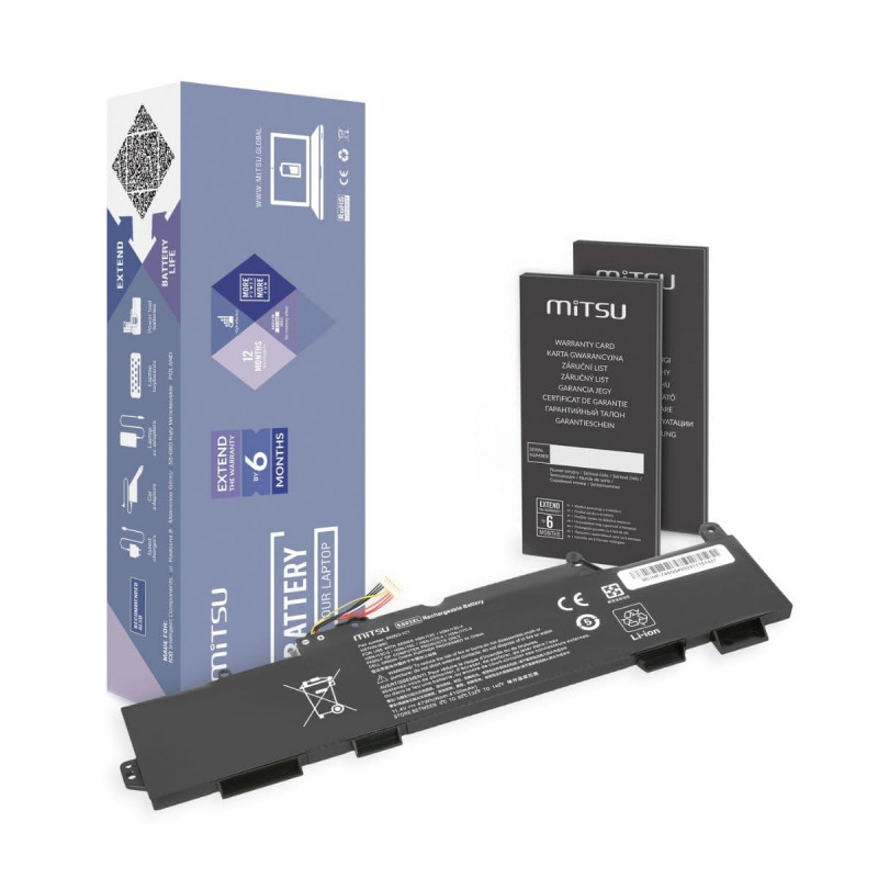 Mitsu Akku für HP EliteBook 735 G5, 745 G5, 840 G5 (4100 mAh) 11,55V
