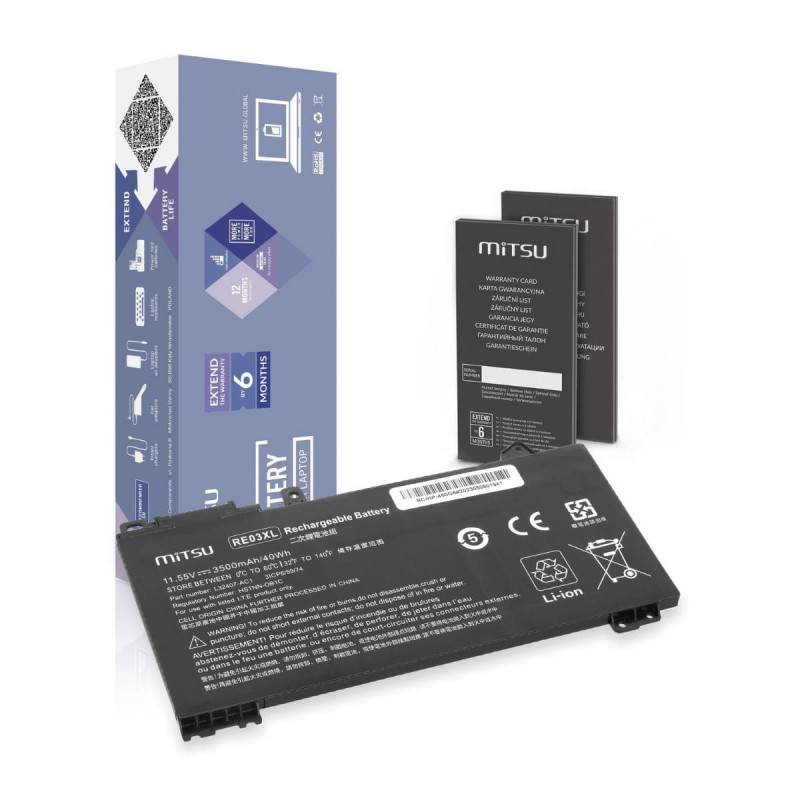 Mitsu Akku für HP ProBook 430 (G6, G7), 440 (G6, G7), 445 G6, 450 (G6, G7), 455 G6, ZBook 14 (G2, G3), 15 (G2, G3) (3500 mA