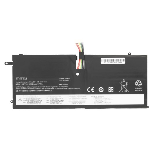 Mitsu Akku für Lenovo Thinkpad X1 Carbon 14,8 V (14,4 V) 3200 mAh (47 Wh)