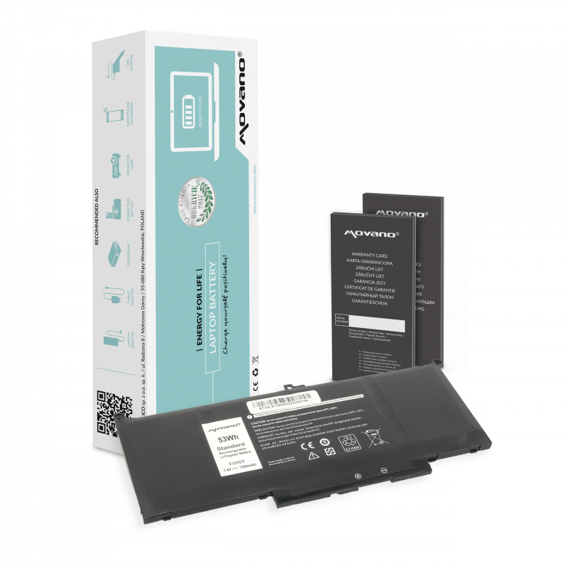 Movano Akku für Dell Latitude 7390, 7490 / 7,6V (7,4V) 5800 mAh