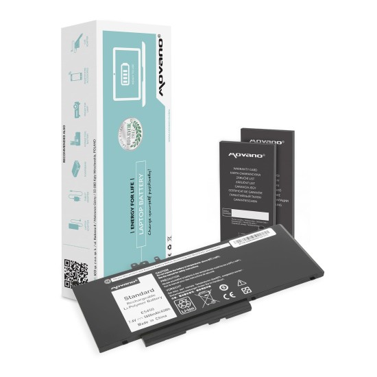 Movano Akku für Dell Latitude E5450, E5550 7,4 V (7,6 V) 5800 mAh (43 Wh)