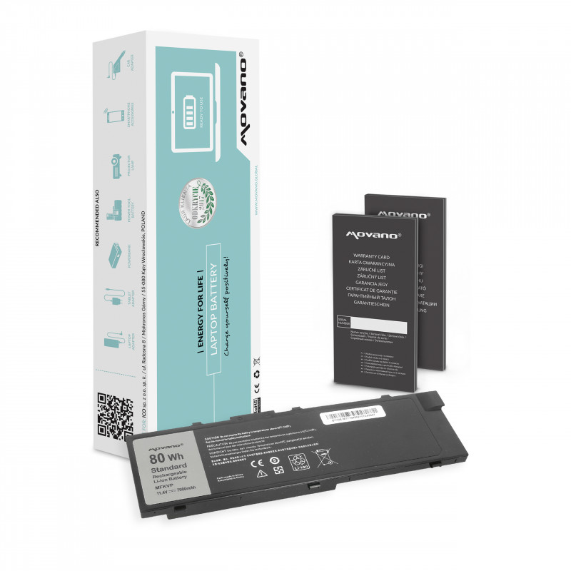 Movano Akku für Dell Präzision M7510, M7710 / 11,4V 7000 mAh