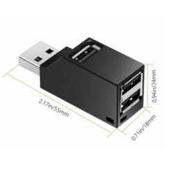 Mini tragbarer USB 3.0-Hub mit 3 USB-Anschlüssen