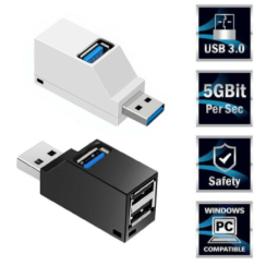 Mini tragbarer USB 3.0-Hub mit 3 USB-Anschlüssen