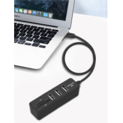 USB 3.0 HUB und Micro-SD- und SD-(HC)-Kartenleser