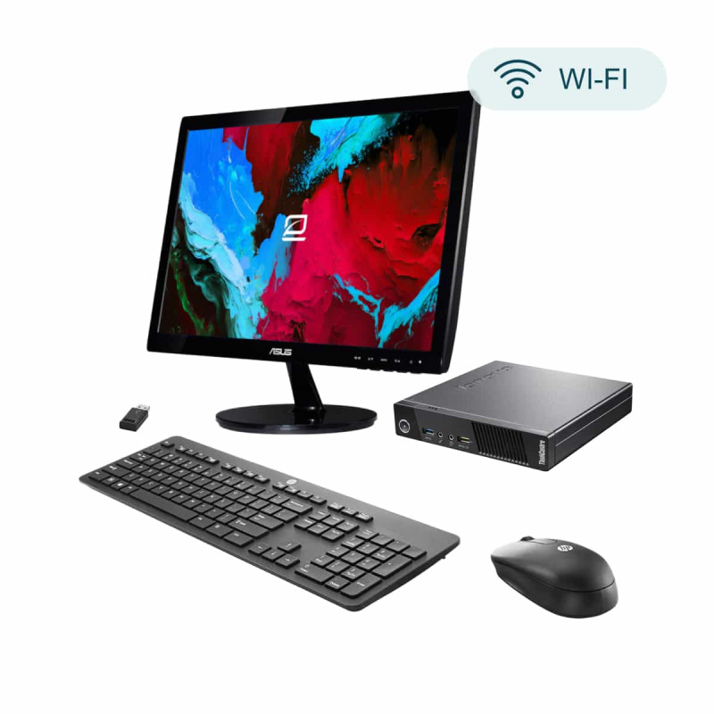 Pack Desktop Mini i7 + Monitor 19" HP - WiFi, SSD 256GB