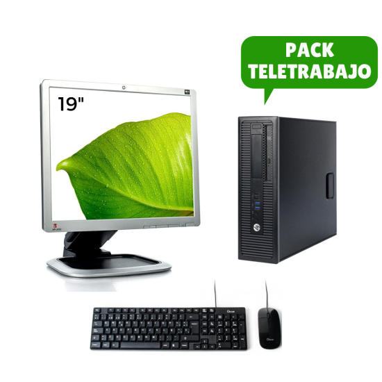 Telework Pack: 19" Monitor, i3 4160, Tastatur und Maus