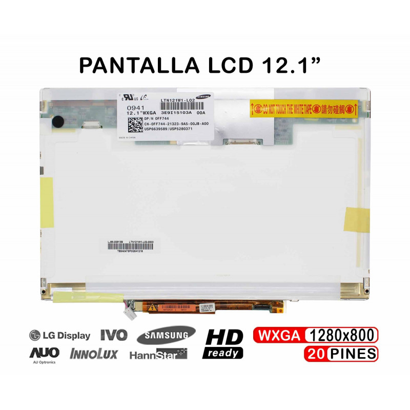12.1" LCD LAPTOP BILDSCHIRM LTN121W1-L02