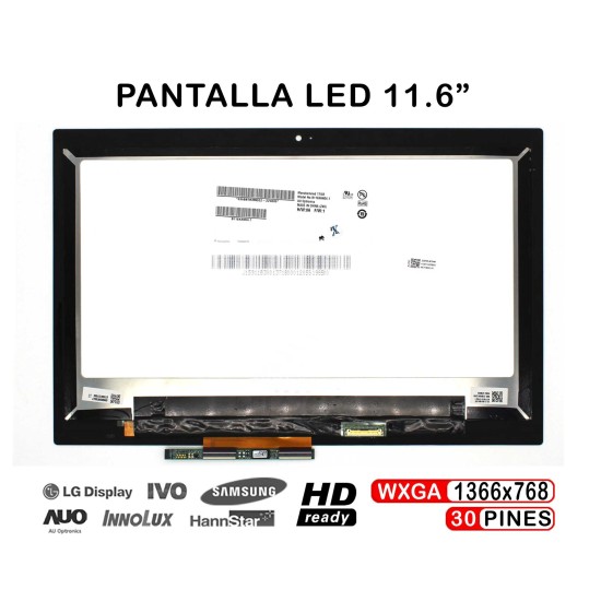 11.6" LED DISPLAY FÜR LAPTOP ACER CHROMEBOOK 11R C738T-C44Z C738T-C5R6 6M.G55N7.002