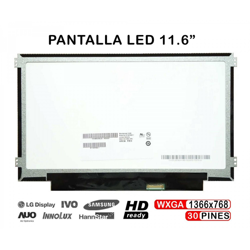 11.6" LED LAPTOP BILDSCHIRM B116XTN02.1 N116BGE-EA2 B116XTN01.0