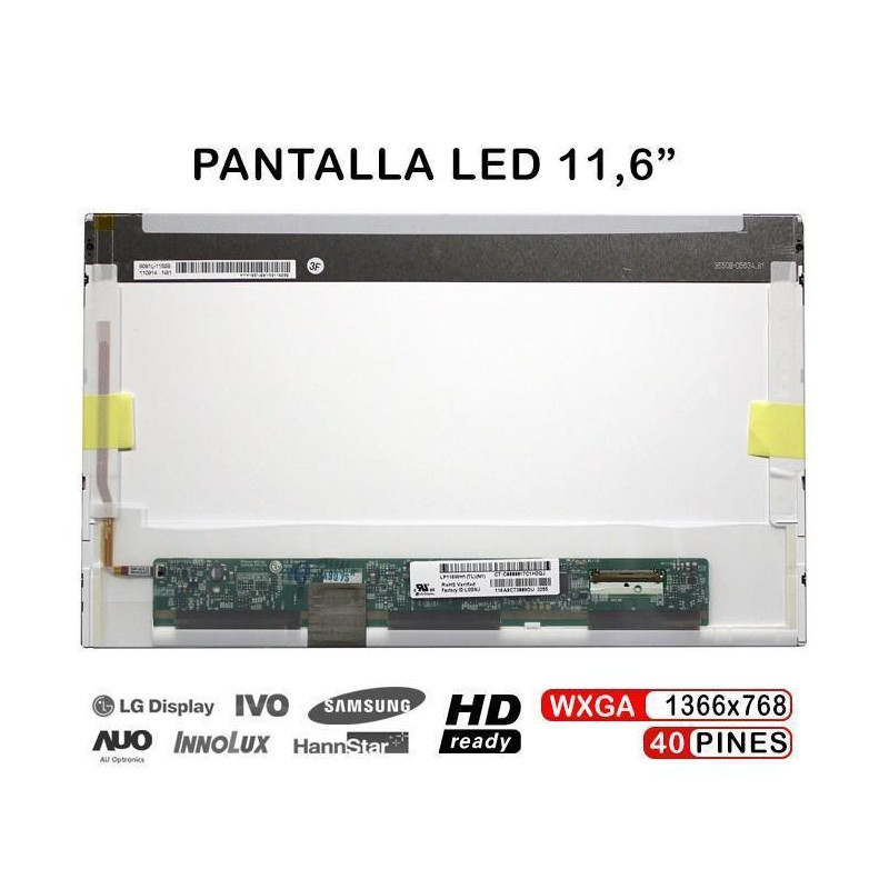 11.6" LED DISPLAY FÜR LAPTOP LP116WH1 (TL) (A1) LP116WH1-TLA1