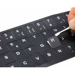 TASTATURKONVERTER AUFKLEBER FÜR SPANISCHE / ENGLISCHE SPRACHE SCHWARZ