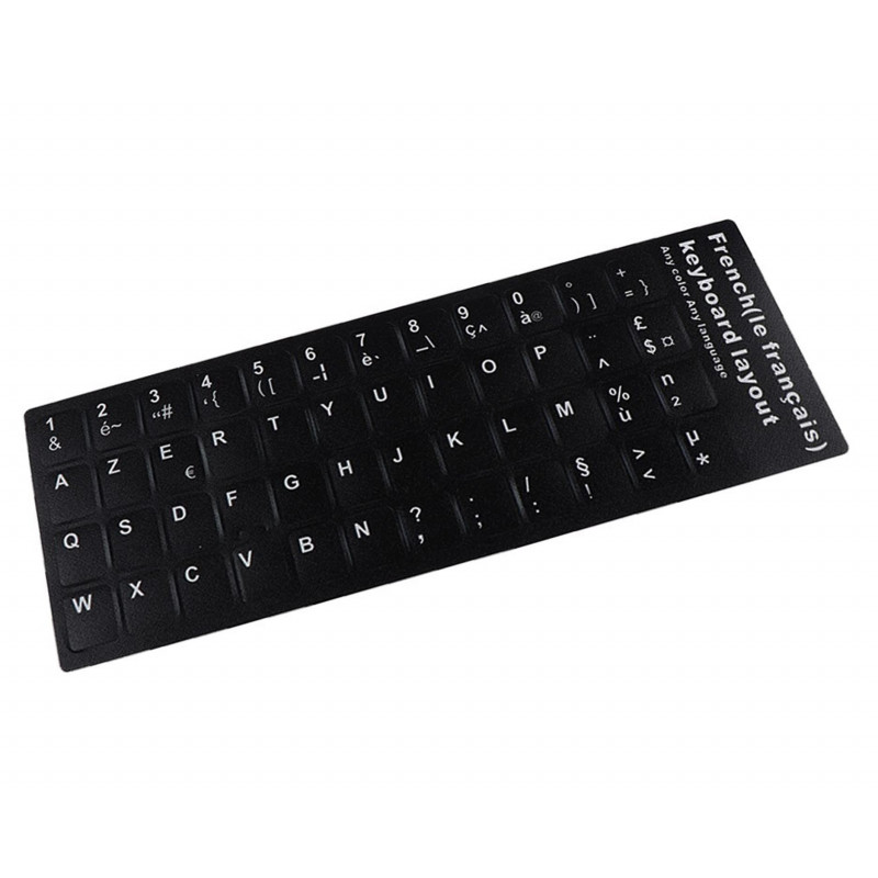 FRANZÖSISCHE SPRACHE TASTATUR KONVERTER AUFKLEBER SCHWARZ