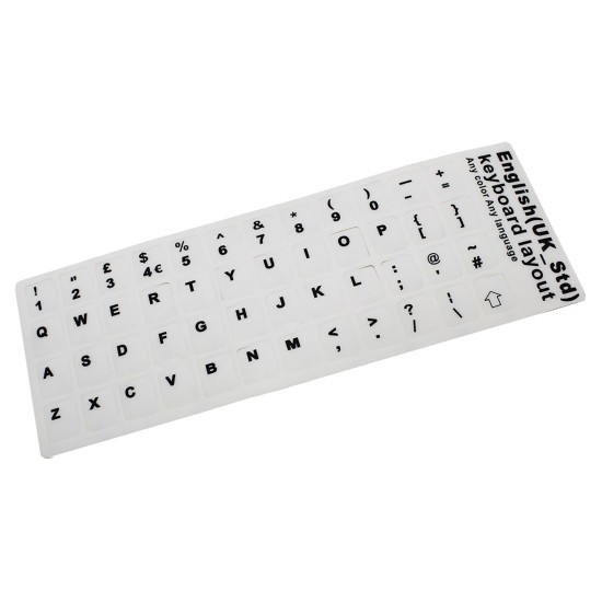 WEISSER TASTATURKONVERTER-AUFKLEBER FÜR ENGLISCHE SPRACHE