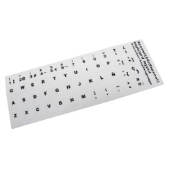 TASTATURAUFKLEBER SPANISCH WEISS MIT SCHWARZEN BUCHSTABEN
