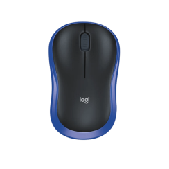Logitech M185 Wireless Wireless Mouse Blau, Brandneu