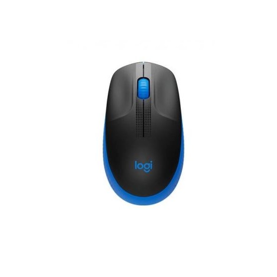 Logitech Maus M190 Wireless Wireless Schwarz Blau, Neu