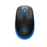 Logitech Maus M190 Wireless Wireless Schwarz Blau, Neu