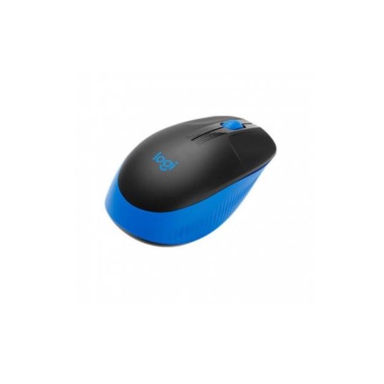 Logitech Maus M190 Wireless Wireless Schwarz Blau, Neu