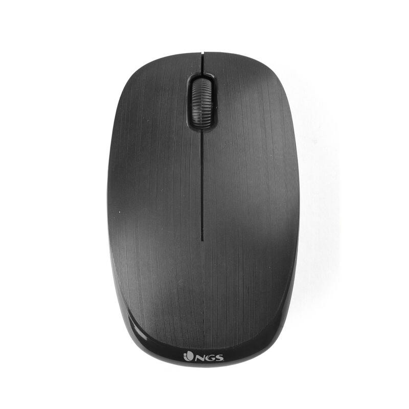 NGS Black FOG Wireless Wireless Optical Mouse 1000 DPI, Schwarz, Neu