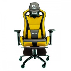 Gaming Chair Talius Caiman v2 Schwarz/Gelb mit Fußstützen