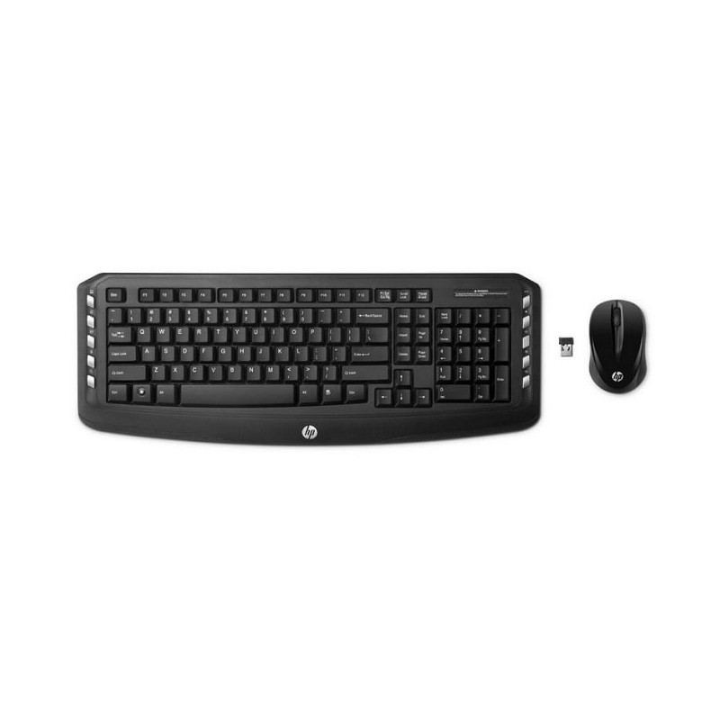 Tastatur + Maus HP Wireless Classic Desktop Combo Spanisch Wireless USB, Schwarz, Km0 Originalverpackung