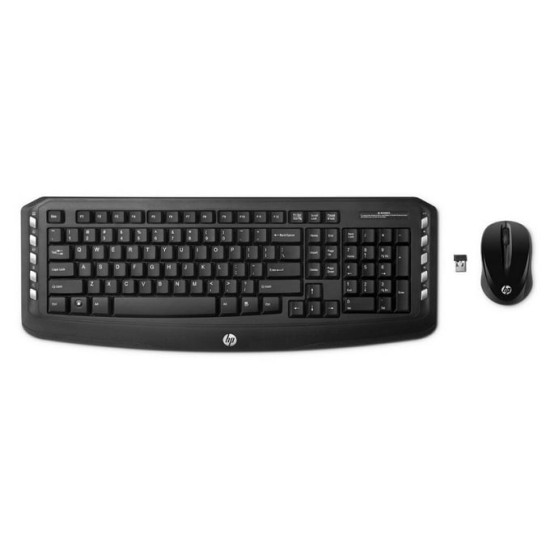 Tastatur + Maus HP Wireless Classic Desktop Combo Spanisch Wireless USB, Schwarz, Km0 Originalverpackung