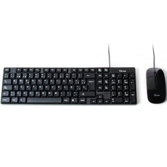 L-Link LL-KB-816-WCOMBO Schwarz USB Kabelgebundene Tastatur + Maus LL-KB-816-WCOMBO Schwarz, Neu