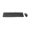 Logitech MK120 Kabelgebundene Tastatur + Maus, Schwarz, Neu
