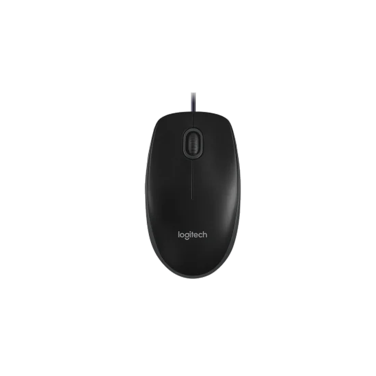 Logitech MK120 Kabelgebundene Tastatur + Maus, Schwarz, Neu