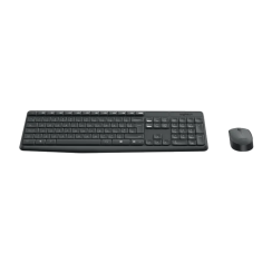 Logitech MK235 Kabellose Tastatur + Maus, Schwarz, Neu