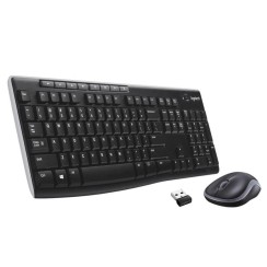 Logitech MK270 Kabellose Tastatur + Maus, Schwarz, Neu