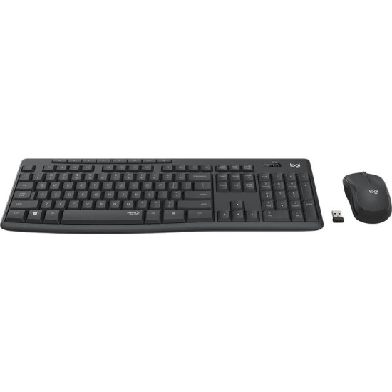 Logitech MK295 Silent Touch Keyboard + Maus, Schwarz, Neu