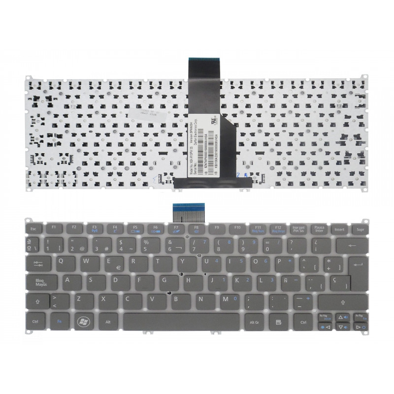 TASTATUR FÜR ACER ASPIRE S3, S5, V5-121, ONE 756 TRAVELMATE B1 GRAU