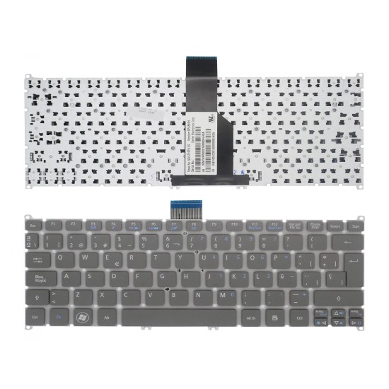 TASTATUR FÜR ACER ASPIRE S3, S5, V5-121, ONE 756 TRAVELMATE B1 GRAU