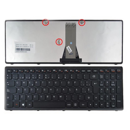 Tastatur für LENOVO G505S Schwarzer Rahmen Schwarz (Win8)