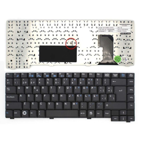 FUJITSU AMILO PI 2550 PI 2530 PI 2540 PI 2550 PI 2550 XI 2428 NOTEBOOK TASTATUR FUJITSU AMILO PI 2550 PI 2530 PI 2540 PI 2550 XI