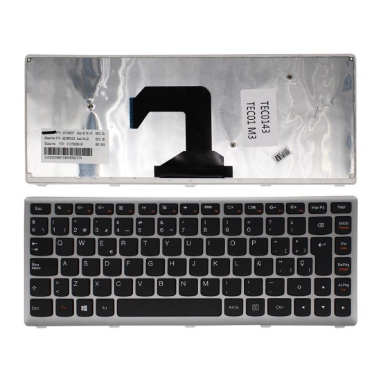 TASTATUR FÜR LAPTOP LENOVO U410 SILBER AUF ENGLISCH