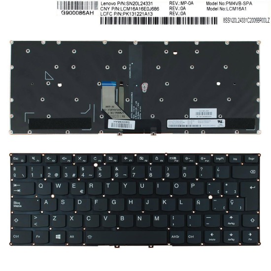 LENOVO YOGA 910-13IKB YOGA 5 LAPTOP TASTATUR